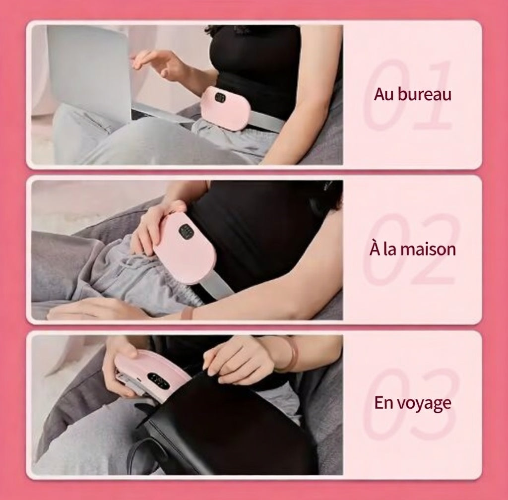 Ceinture Menstruelle Chauffante & Massante | Soulagement Instantané et Sans Fil