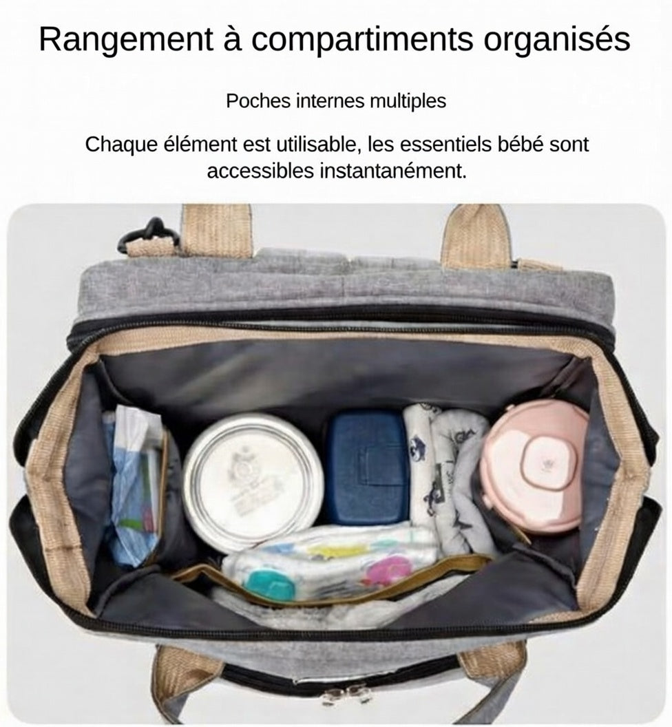 Sac à Langer Multifonction 3-en-1 | Le Berceau Nomade Ultime
