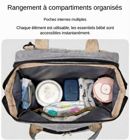 Sac à Langer Multifonction 3-en-1 | Le Berceau Nomade Ultime